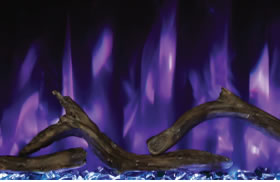Purple Flames And Blue Embers