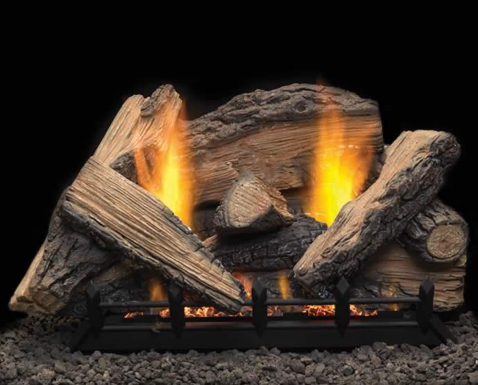 Monessen 30 Stony Creek Vent Free Log, Ventless Natural Gas Fireplace Log Set