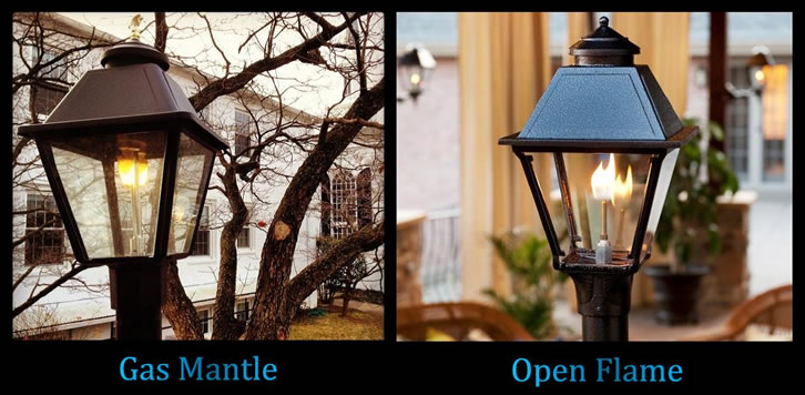 Open Flame Burner vs Mantles