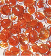 Orange Speckled Glass Pebbles For Luminary Fireplace