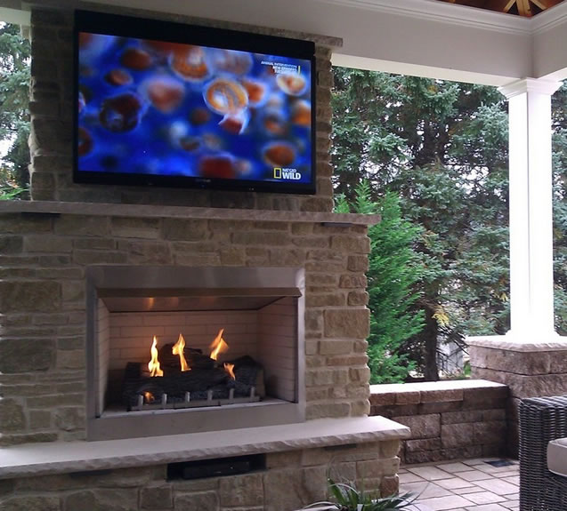 36" Outdoor Gas Fireplace Electronic Ignition | Fine's Gas