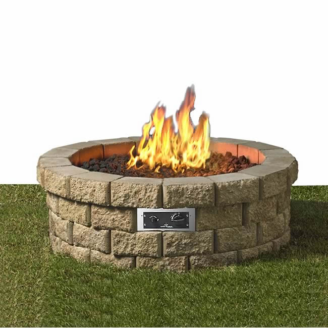 Outdoor Greatroom Hudson Stone Diy Fire Pit Fine S Gas