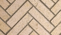 Ivory Split Herringbone Fire Brick