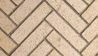 Ivory Split Herringbone Fire Brick