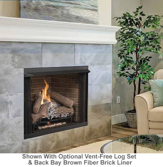 Superior Fireplaces 36 Vent Free, 36 Inch Wide Gas Fireplace Insert