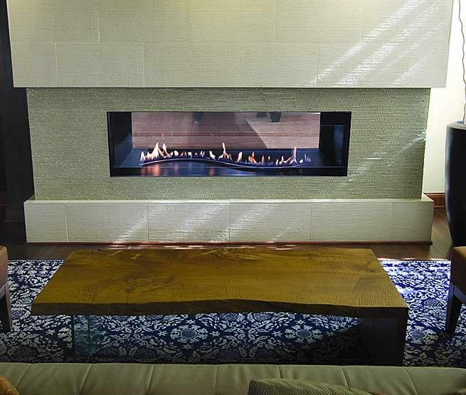 Vent Free See Thru Gas Fireplace Design Ideas